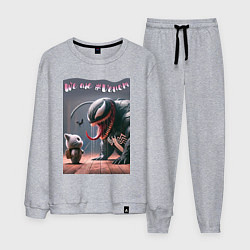 Мужской костюм Мультяшные Веном и котёнок - мем