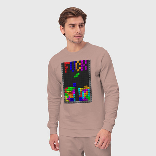 Мужской костюм Tetris / Пыльно-розовый – фото 3