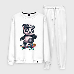 Мужской костюм Cool panda on a skateboard - extreme