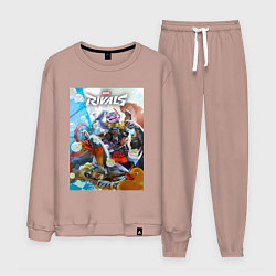 Костюм хлопковый мужской Персонажи - Marvel rivals, цвет: пыльно-розовый