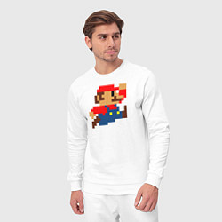 Костюм хлопковый мужской Mario 8 bit, цвет: белый — фото 2