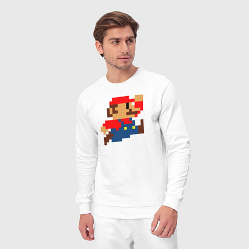 Мужской костюм Mario 8 bit / Белый – фото 3