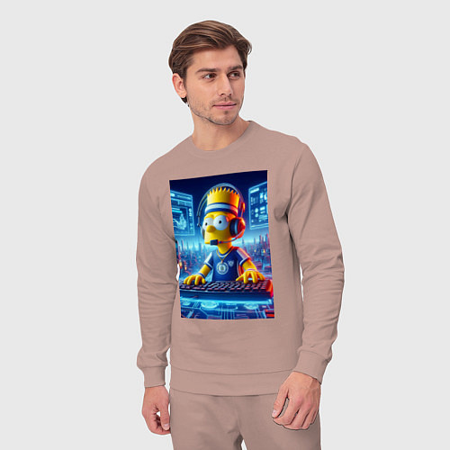 Мужской костюм Cool Bart Simpson - esport / Пыльно-розовый – фото 3