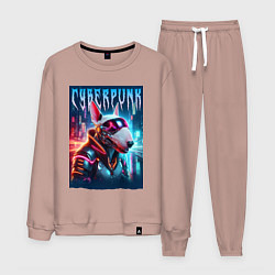 Мужской костюм Dude bull terrier - cyberpunk