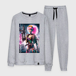 Мужской костюм Cyber Barbie with gun - ai art