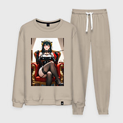 Костюм хлопковый мужской Йор Форджер Семья шпиона в кресле, цвет: миндальный