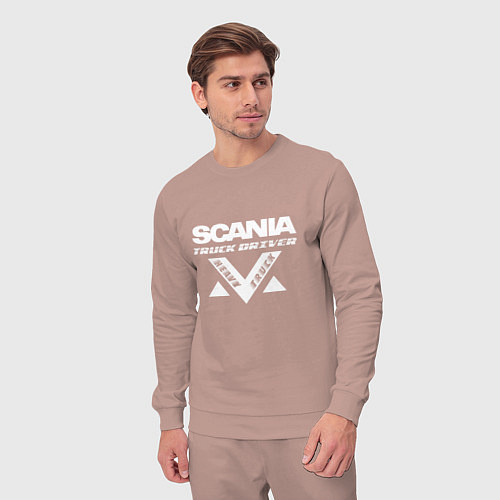 Мужской костюм Scania truck driver / Пыльно-розовый – фото 3