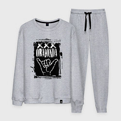 Костюм хлопковый мужской Обаюнда мем, цвет: меланж