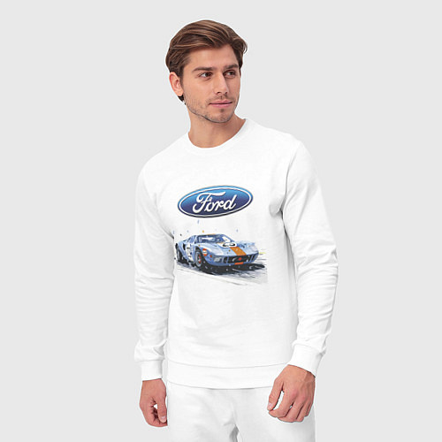 Мужской костюм Ford motorsport - sketch / Белый – фото 3