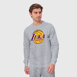 Костюм хлопковый мужской Luka Doncic Lakers, цвет: меланж — фото 2