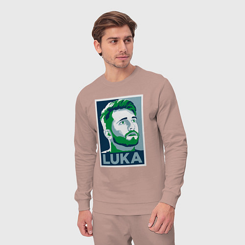 Мужской костюм Luka Doncic obey / Пыльно-розовый – фото 3
