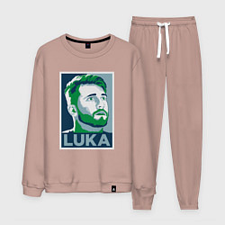 Костюм хлопковый мужской Luka Doncic obey, цвет: пыльно-розовый
