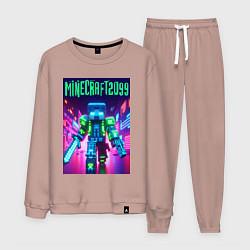 Мужской костюм Minecraft 2099 - neon glow fantasy