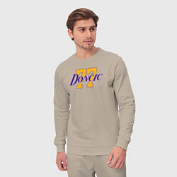 Костюм хлопковый мужской 77 Luka Doncic, цвет: миндальный — фото 2
