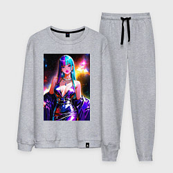 Костюм хлопковый мужской Девушка поп идол, цвет: меланж