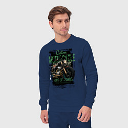 Костюм хлопковый мужской Кастом мотоцикл, цвет: тёмно-синий — фото 2