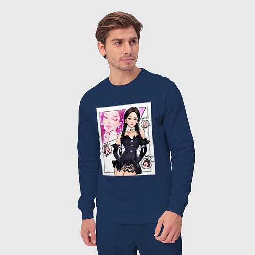 Мужской костюм Blackpink - Jennie / Тёмно-синий – фото 3