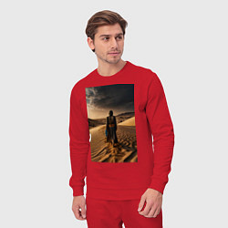 Костюм хлопковый мужской В пустыне вечером, цвет: красный — фото 2