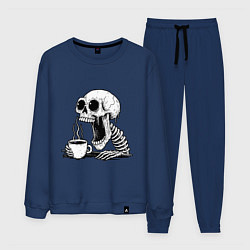 Мужской костюм Skeleton with coffee