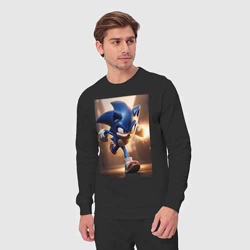 Мужской костюм Бегущий Соник / Черный – фото 3