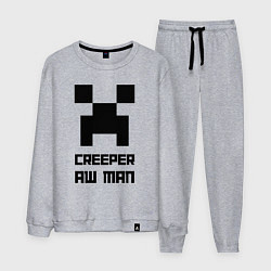 Мужской костюм Creeper Aw Man, Майнкрафт мем