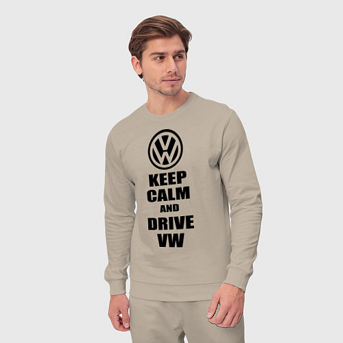 Мужской костюм Keep Calm & Drive VW / Миндальный – фото 3