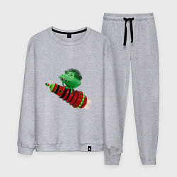 Мужской костюм Зеленый монстр на красной ракете