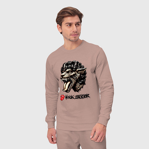 Мужской костюм Mick Jagger - stylization / Пыльно-розовый – фото 3