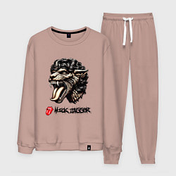 Костюм хлопковый мужской Mick Jagger - stylization, цвет: пыльно-розовый