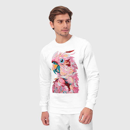 Мужской костюм Розовый попугай / Белый – фото 3