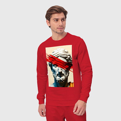 Мужской костюм Штрих на античной статуе / Красный – фото 3