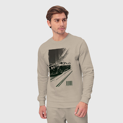 Мужской костюм Гоночный спорткар / Миндальный – фото 3