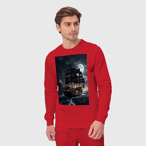 Мужской костюм Пиратский корабль в шторм / Красный – фото 3