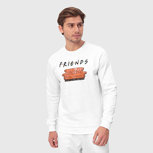Мужской костюм Friends - logo / Белый – фото 3