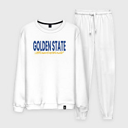 Костюм хлопковый мужской Golden State basketball, цвет: белый