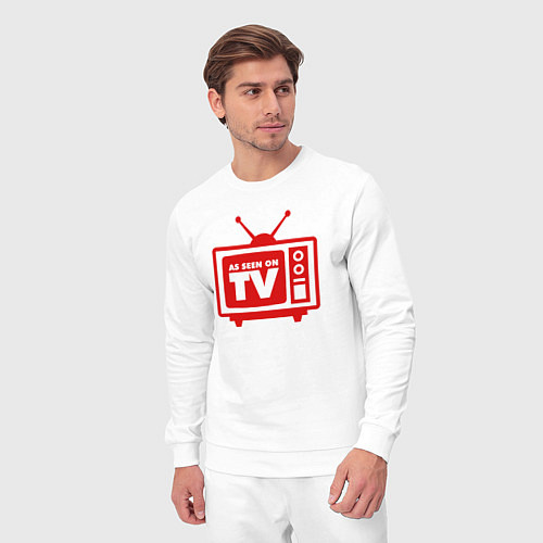 Мужской костюм Как показано по телевизору / Белый – фото 3