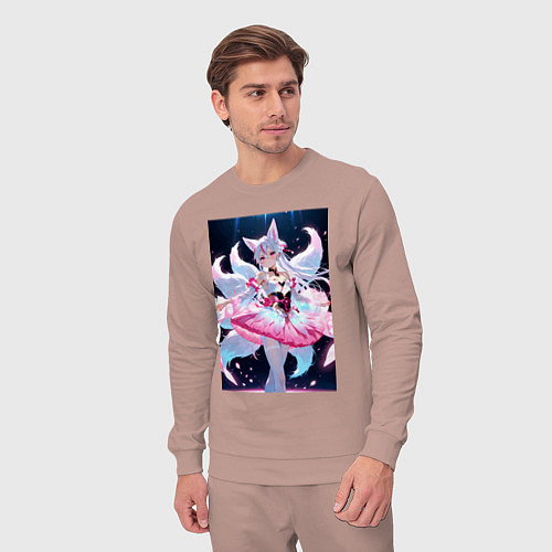 Мужской костюм Лиса танцует в платье / Пыльно-розовый – фото 3