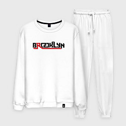 Костюм хлопковый мужской Brooklyn USA, цвет: белый