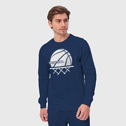 Костюм хлопковый мужской Basketball play, цвет: тёмно-синий — фото 2