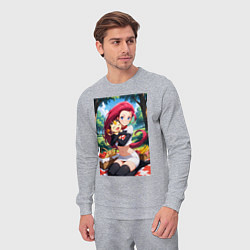 Костюм хлопковый мужской Джесси и Мяут на пикнике, цвет: меланж — фото 2