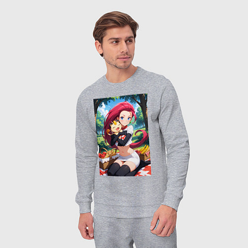 Мужской костюм Джесси и Мяут на пикнике / Меланж – фото 3