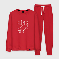 Костюм хлопковый мужской Kurt cobain flipper, цвет: красный