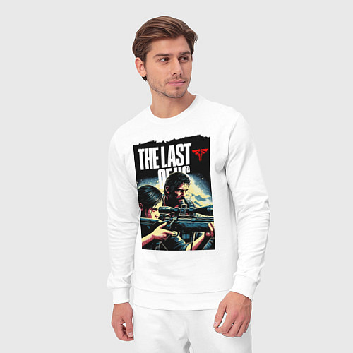 Мужской костюм Ellie with a rifle and Joel - the last of us / Белый – фото 3