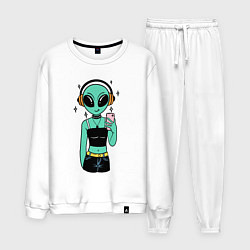 Мужской костюм Девочка инопланетянин с телефоном