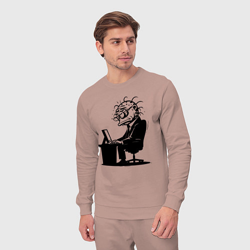 Мужской костюм Офисный планктон как есть / Пыльно-розовый – фото 3