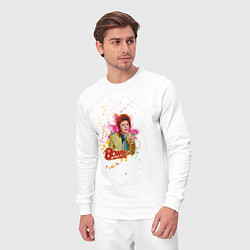 Костюм хлопковый мужской David Bowie Art, цвет: белый — фото 2