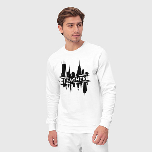 Мужской костюм Учитель в городе / Белый – фото 3