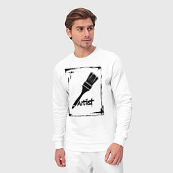 Костюм хлопковый мужской Кисть художника, цвет: белый — фото 2