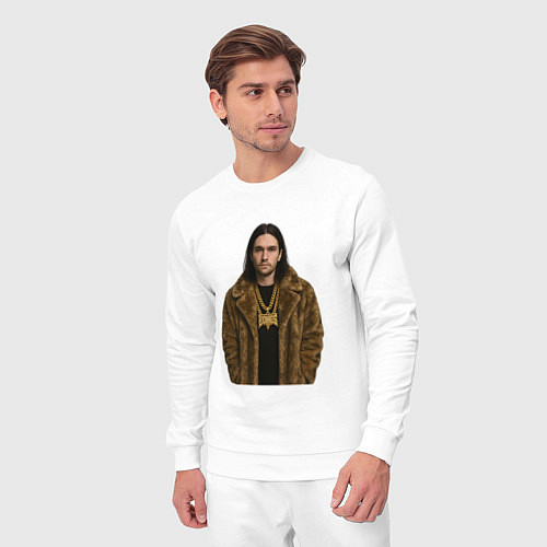 Мужской костюм Bones в шубе / Белый – фото 3