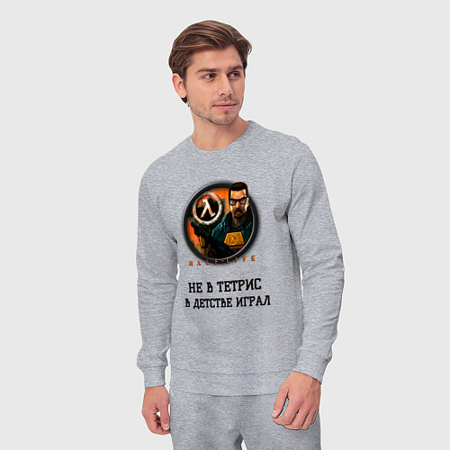 Мужской костюм Играл в детстве Half-Life / Меланж – фото 3